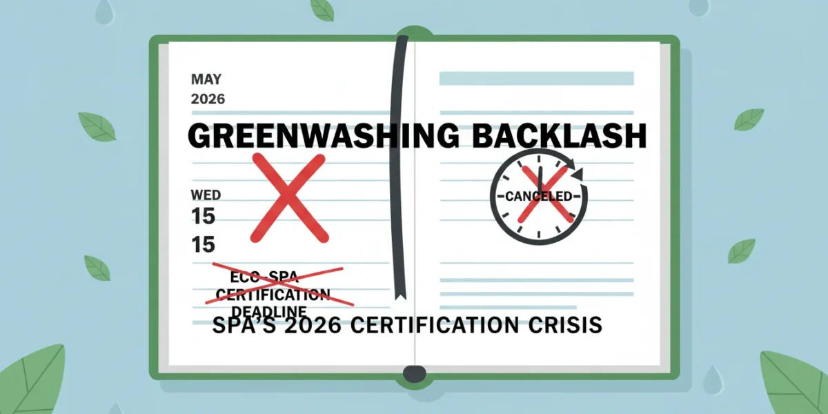 Greenwashing Backlash: Spa’s 2026 Certification Crisis